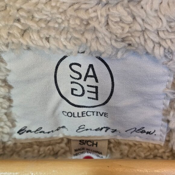 SAGE COLLECTIVE Sherpa Fleece Plaid Shirt Jacket sz S - Picture 6 of 7